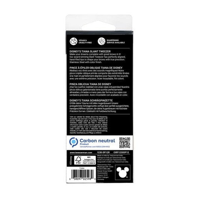 Tweezerman Tiana Slant Tweezer - Eyebrow Tweezers for Women and Men
