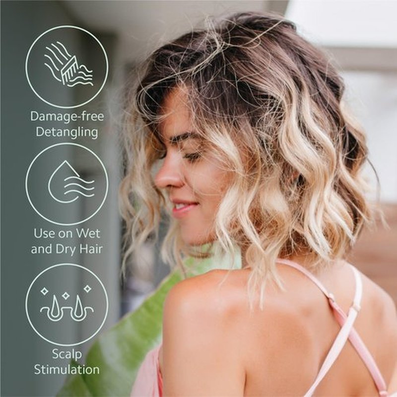 Ibiza Hair Aloha-Series KT7 Kona Travel Brush - Vented Mini Hairbrush for Detangling, Portable Hair Care for Dry or Thick Hair Perfect for Purse or Travel