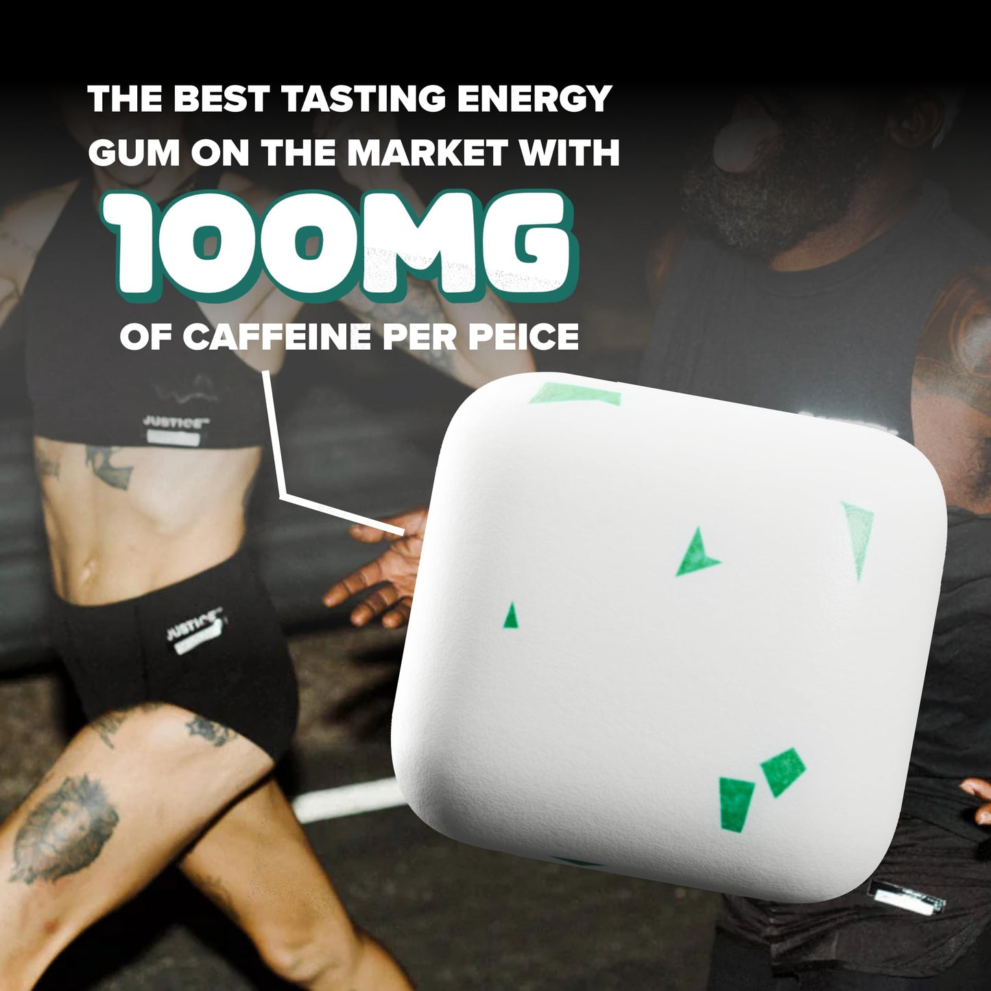 Rev Gum Caffeine Energy Gum | Extra Strength 100mg of Caffeine per Gem | Spearmint Sugar Free Caffeine Gum - Low Calorie Chews to Help You Stay Alert, Awake and Focused - Mint Chewing Gum - 12 Packs (72 Count)
