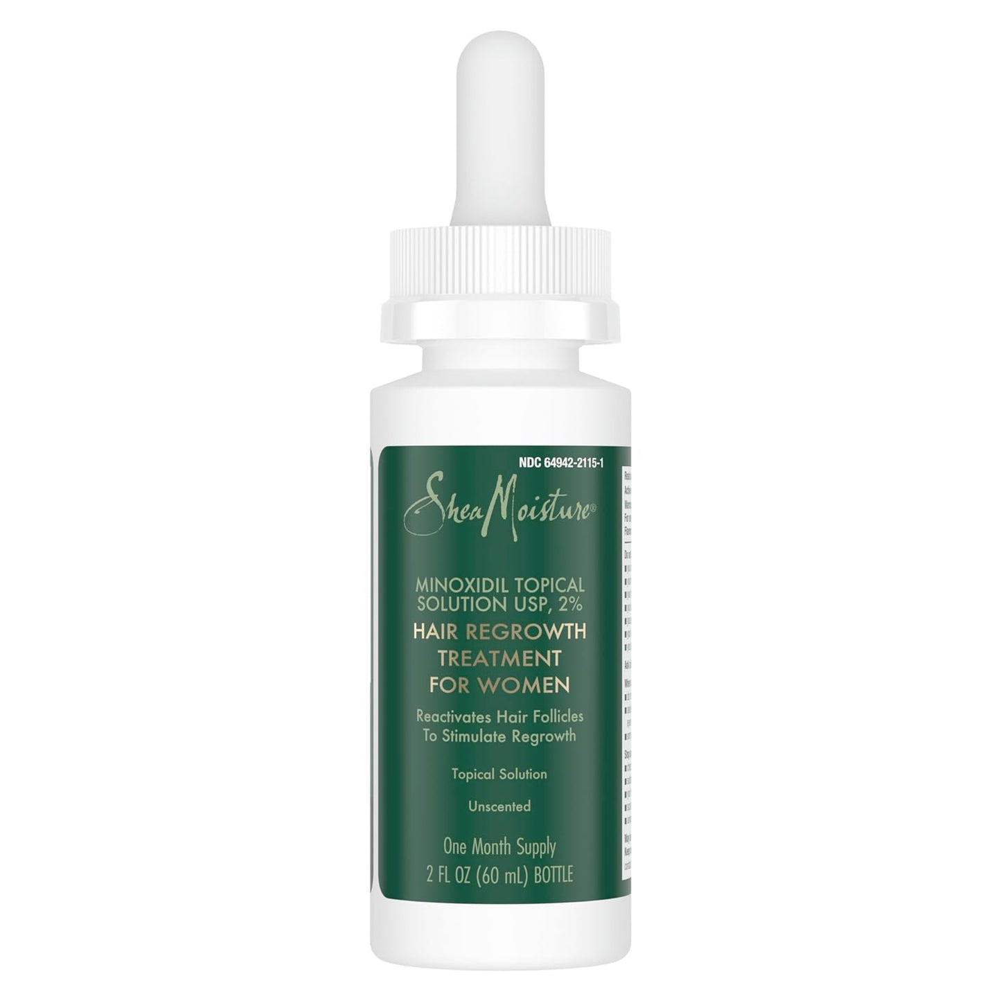 SheaMoisture Hair Regrowth Treatment for Women Minoxidil Topical Solution UPS, 2% to Stimulate Hair Regrowth Unscented 2 oz
