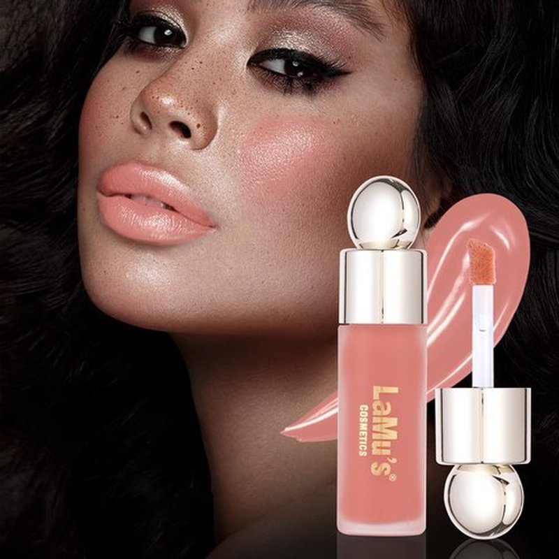 LaMu'S COSMETICS Soft Pinch Weightless Liquid Blush, Long-Lasting Beauty Natural Waterproof Face Liquid Blush For All-Day Wear (Joy-Nude Pink, 0.25fl.oz/7.5ml)