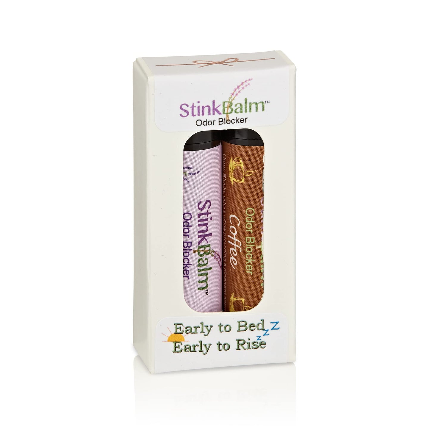 StinkBalm Odor Blocker Early to Bed, Early to Rise 2 Pack Gift Set