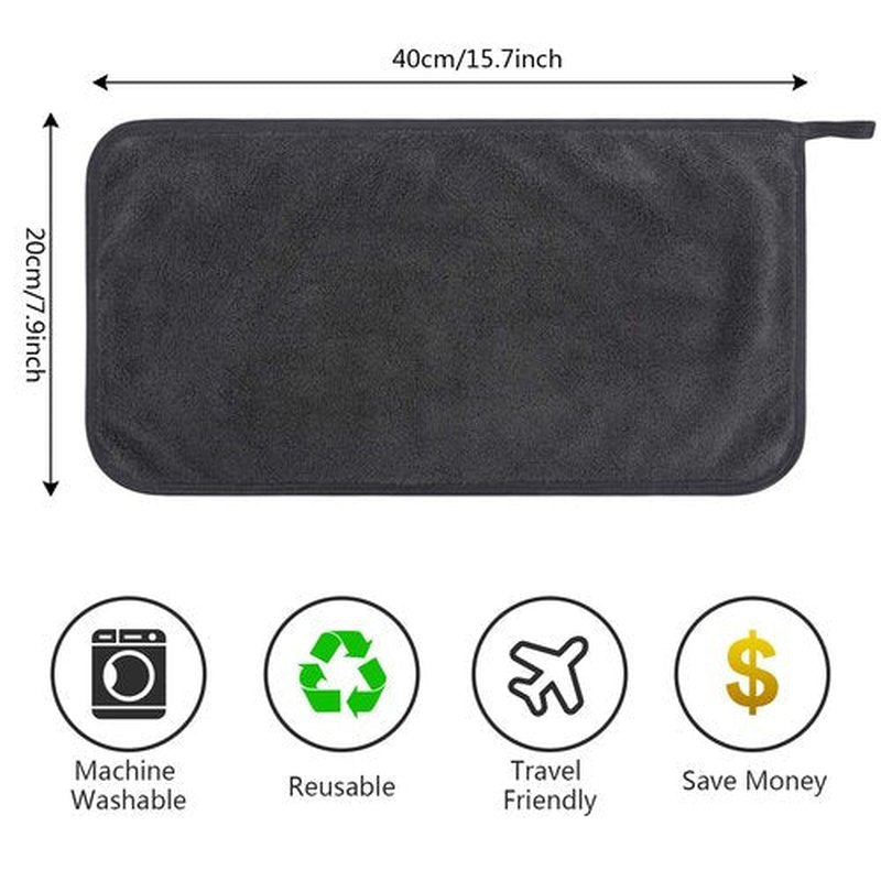 SINLAND Microfiber Facial Cloths Fast Drying Washcloth 8inch x 15.7inch Absorbent Face Wash Cloth Soft Makeup Remover Cloths