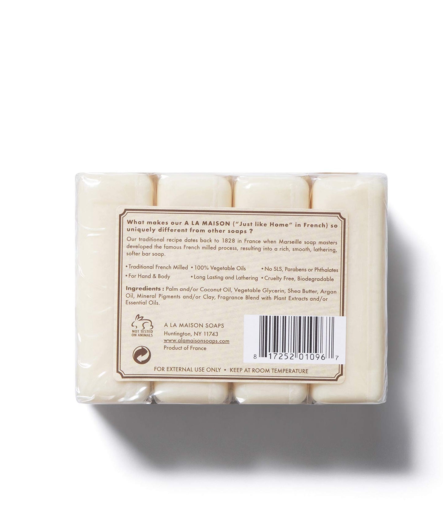 A LA MAISON Sweet Almond Bar Soap - Triple French Milled Natural Moisturizing Hand Soap Bar (12 Bars of Soap, 3.5 oz)