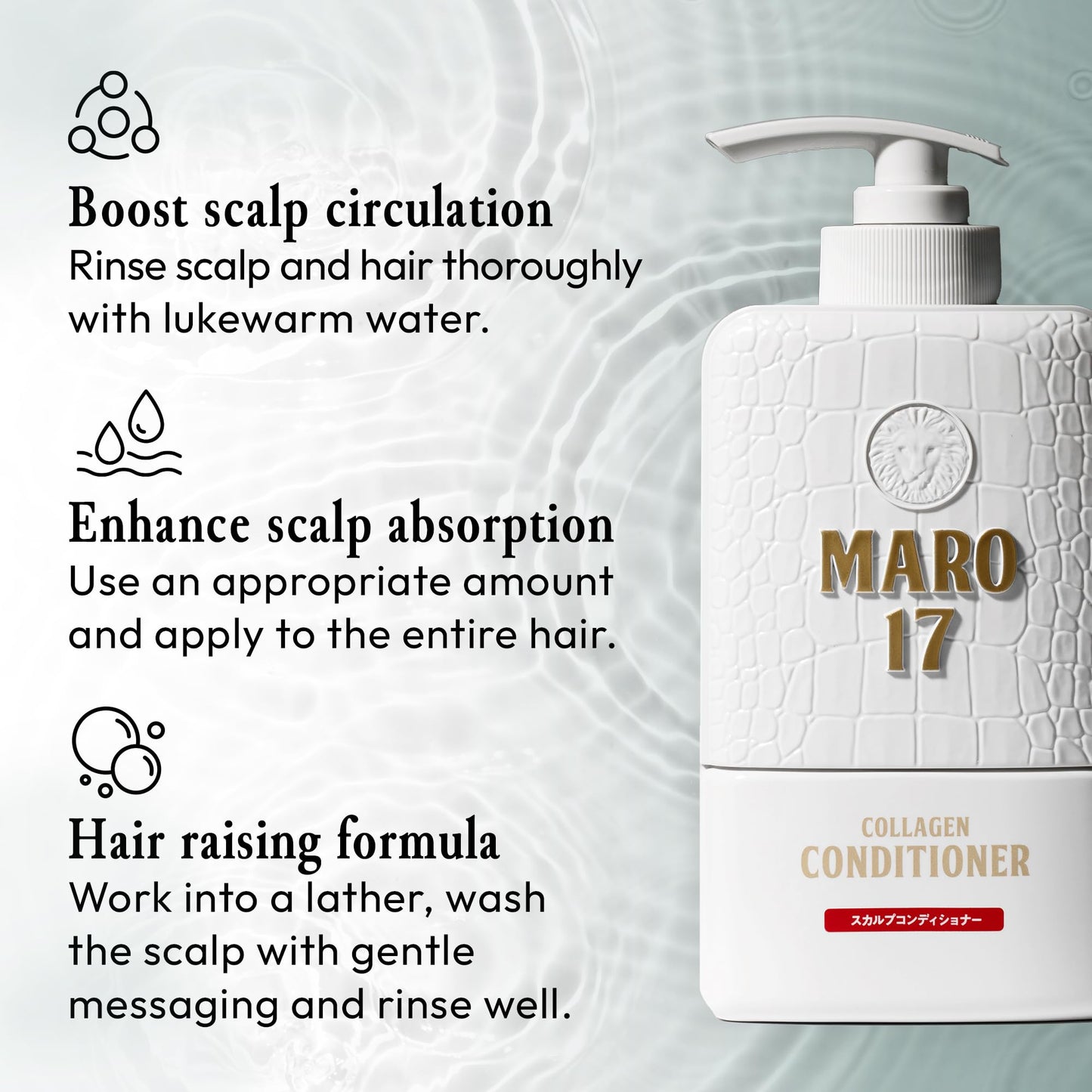 MARO17 Collagen Starter Set (Collagen Shampoo Perfect Wash, Conditioner, & Body Soap) - Soap, Shampoo and Conditioner Set for Healthy Scalp & Youthful Skin - Cruelty-Free Hair Care for All Hair Types
