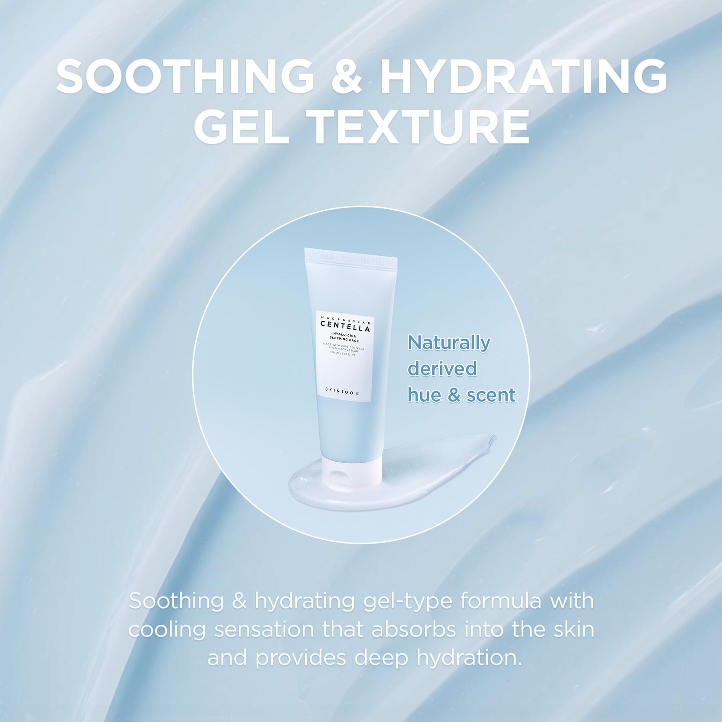 SKIN1004 Hyalu-Cica Sleeping Pack, Korean Face Moisturiser with Hyaluronic Acid & Centella, Cream for Overnight Hydration, Moisturizer for Healthy Looking Skin, Korean Skincare, 3.38 fl.oz,100ml