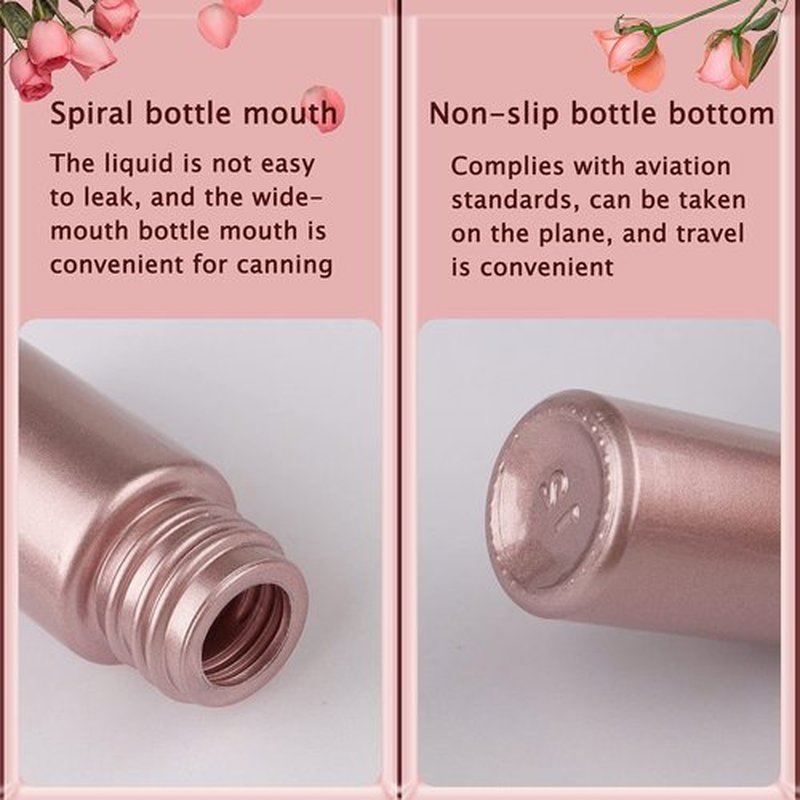 Newzoll 10 Pcs Roll-on Bottles Set, 5 ml (1/6 oz) Refillable Roller Bottles with Funnels & Opener, Glass Roll on Bottles Containers for Perfumes Aromatherapy Essential Oils Liquid, Matte Rose Gold