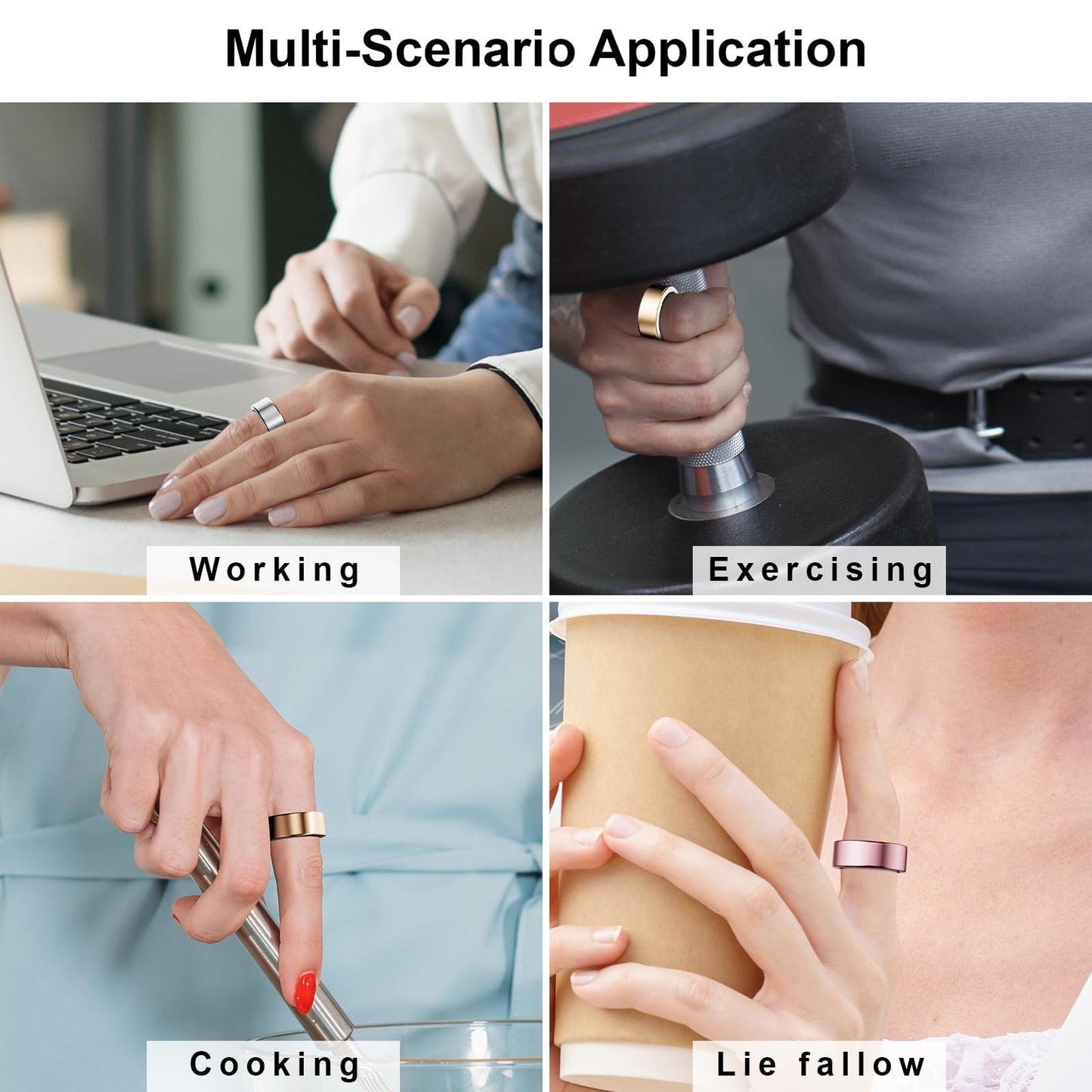 Hexasider 5 Pack Covers Compatible with Oura Ring 4/Oura Ring 3-Size 8