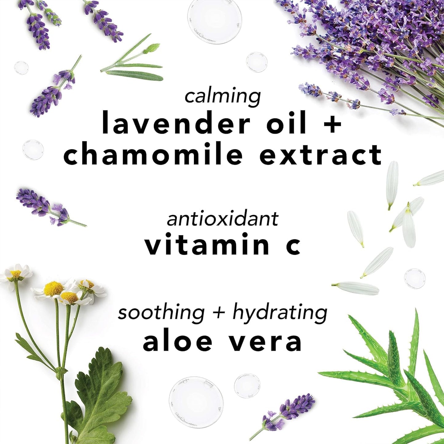 Hydrating Facial Spray with Aloe, Rose Water & Chamomile - Lavender Duo Mist for All Skin Types