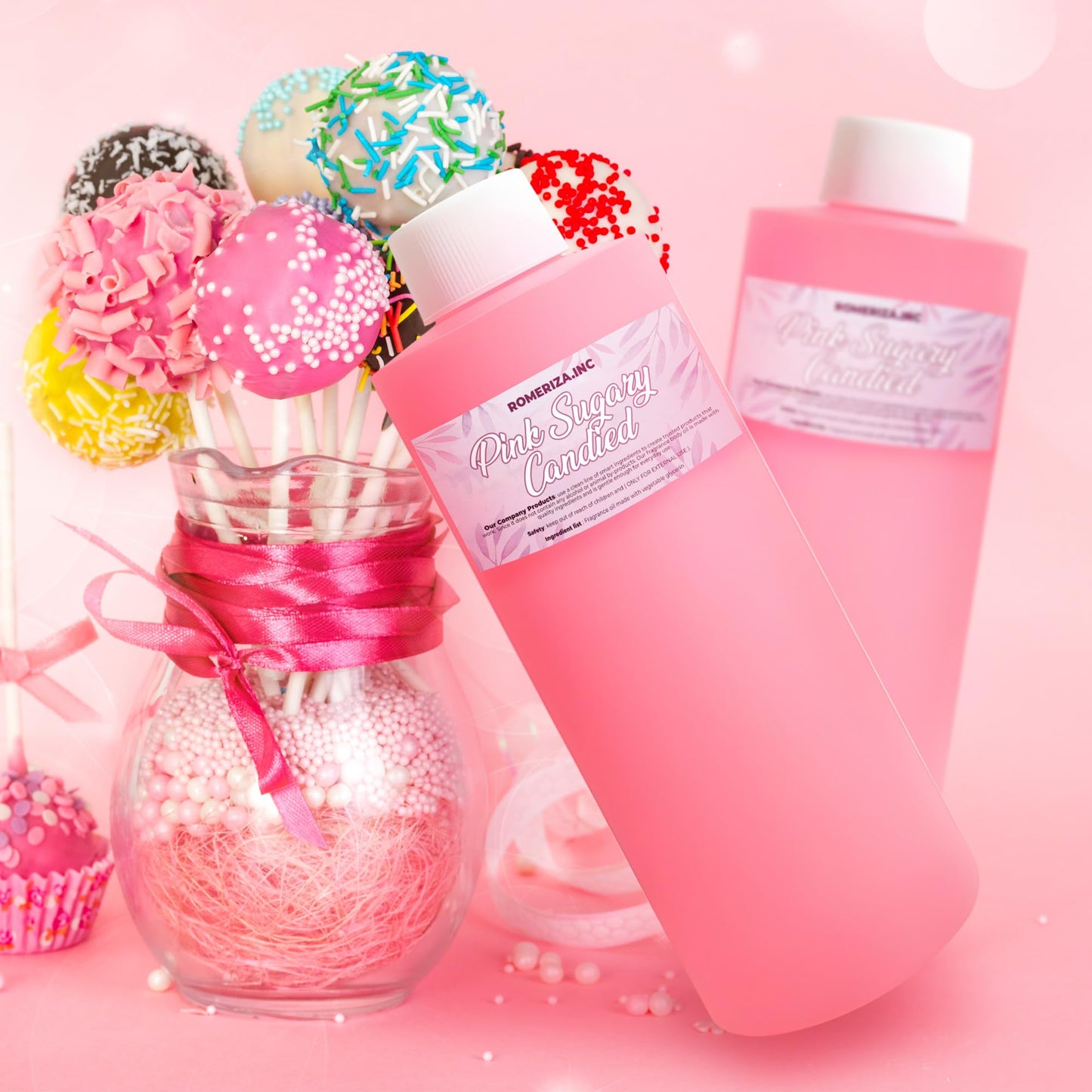 Pink Sugary Candied Fragrance Body Oil - Luxury Scented Body Oil Perfume- Women Natural Scented Oil - Long Lasting Perfume - Uncut Fragrance Oil in Plastic Bottle 4 Fl Oz (Pack of 1)