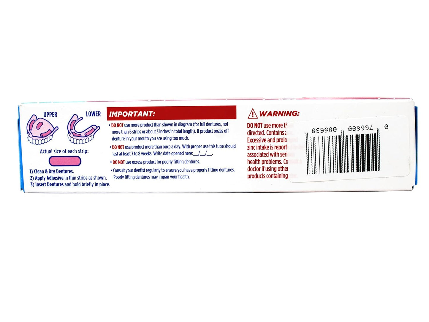 Fixodent Denture Adhesive Cream Original, All Day Hold for Fulls and Partials, 2.4 oz, (Pack of 4)