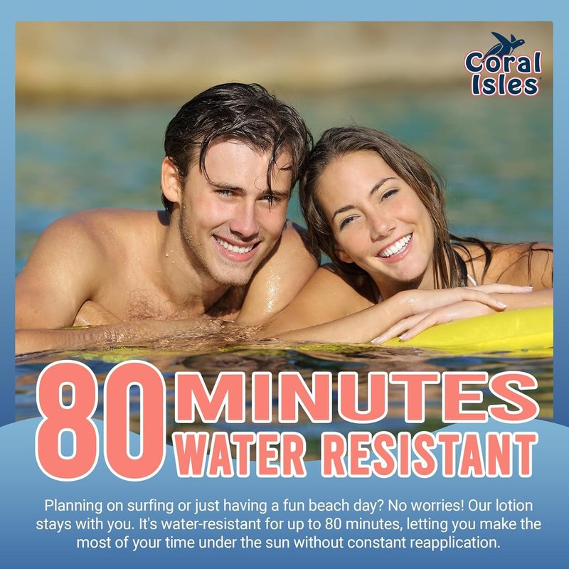 Coral Isles Kids Sunscreen SPF 30 - Broad Spectrum UVA/UVB Protection | Water Resistant 80 Min | Fragrance Free (16 Fl Oz)
