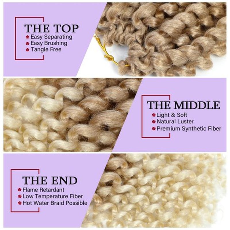 GetMaige Jamaican Bounce Crochet Hair For Black Women 4packs 72 Roots Natural Black Jumpy Wand Curls Crochet Hair Short Pre Looped Curly Crochet Hair (12inch (pack of 4), 27/613)
