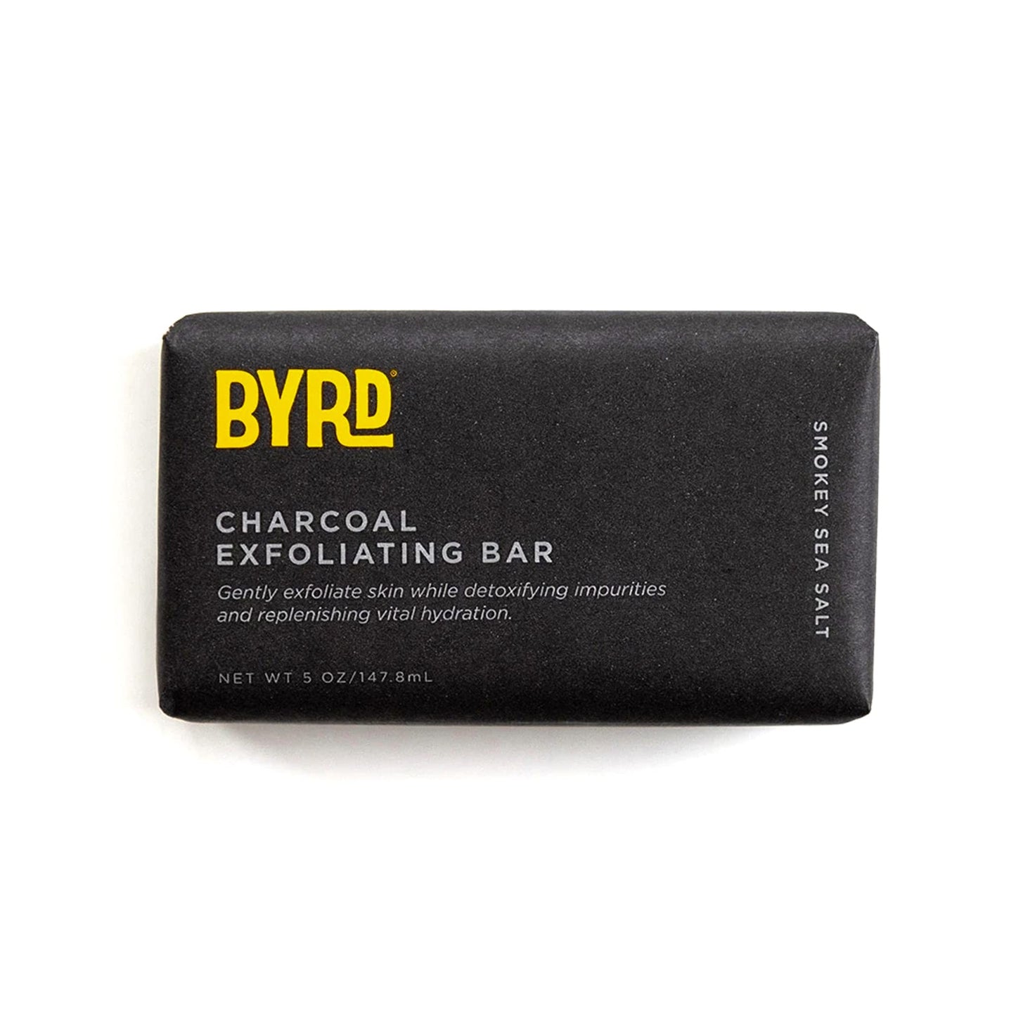 BYRD Activated Charcoal Exfoliating Soap Bar – Daily Cleansing Bar, Detox and Replenish Skin, Safe for All Skin Types, 5 Oz