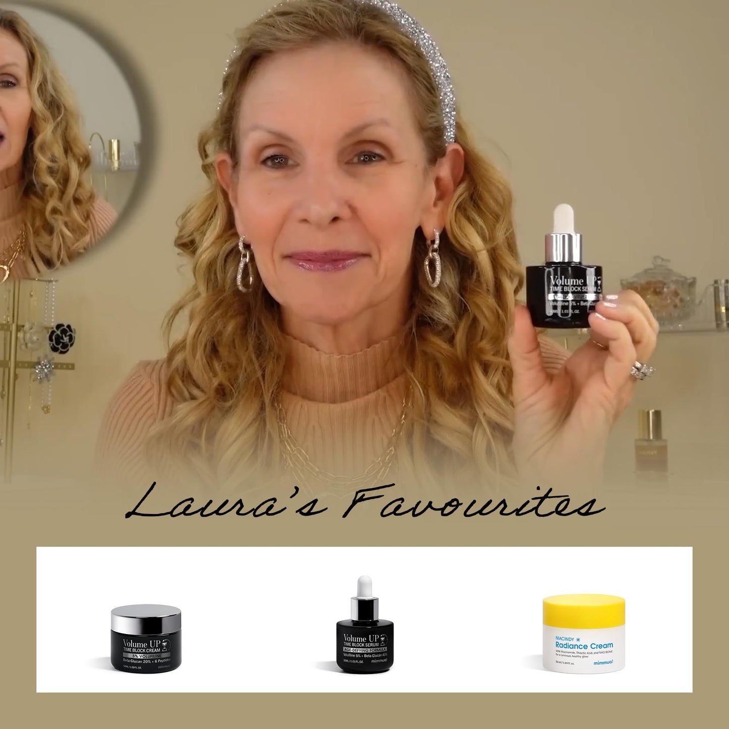mimmua! Mature Skincare Ritual | Volufiline Serum + NAD Radiance Cream + Kojic & Turmeric Cleansing Cream