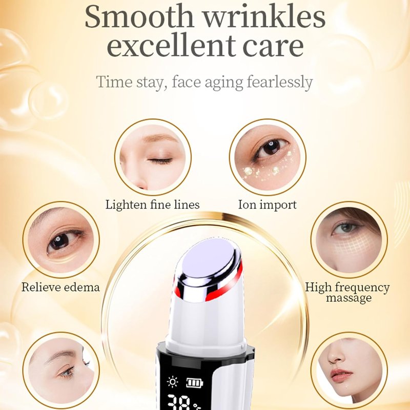 Swan Eye Massager Wand - Rechargeable Facial Massager for Dark Circles & Puffiness | Portable & Effective