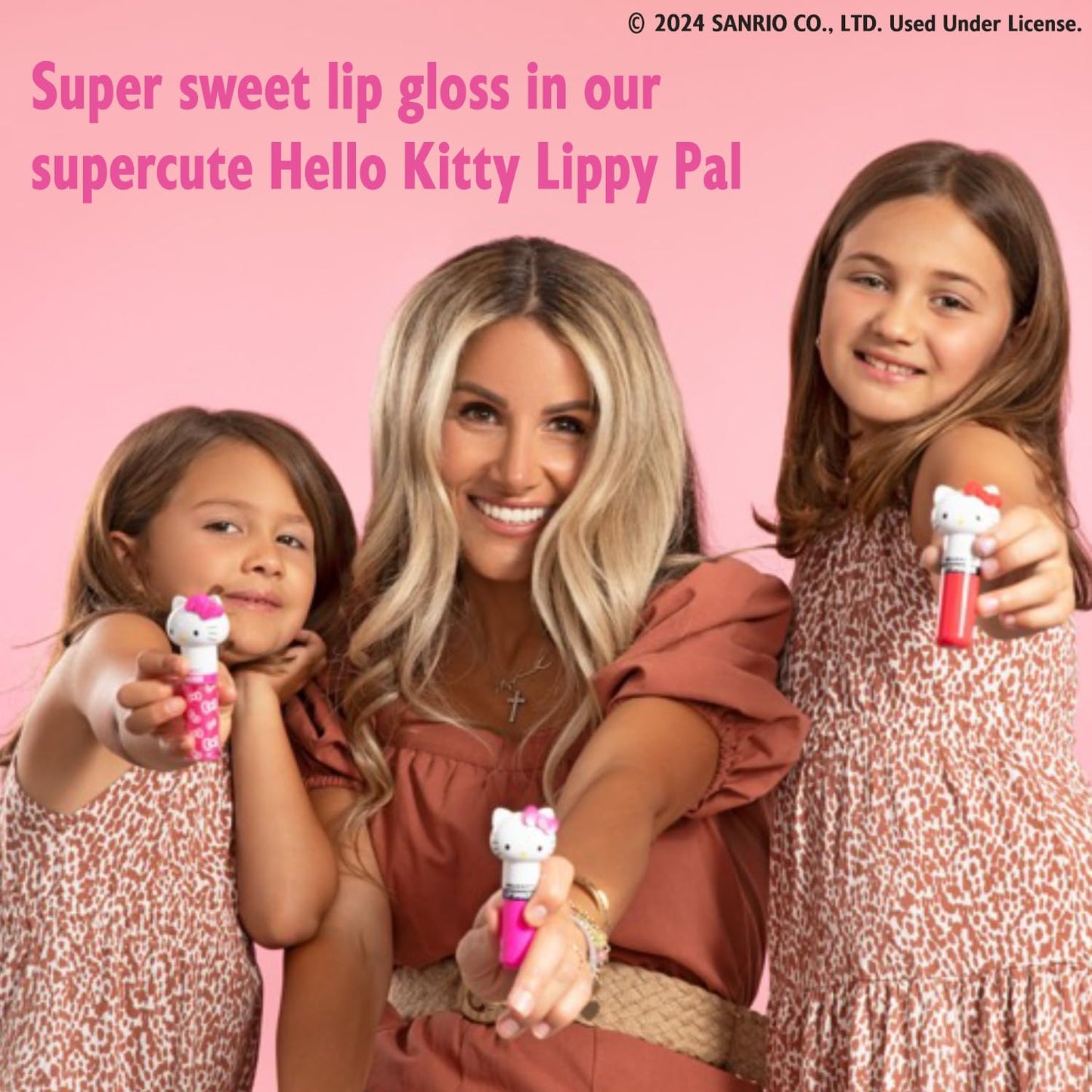 Lip Smacker Lippy Pals Swirls, Sanrio Hello Kitty, Flavored Moisturizing & Smoothing Soft Shine Lip Balm, Hydrating & Protecting Fun Tasty Glossy Finish, Cruelty-Free & Vegan - Kiwi (Pack of 2)