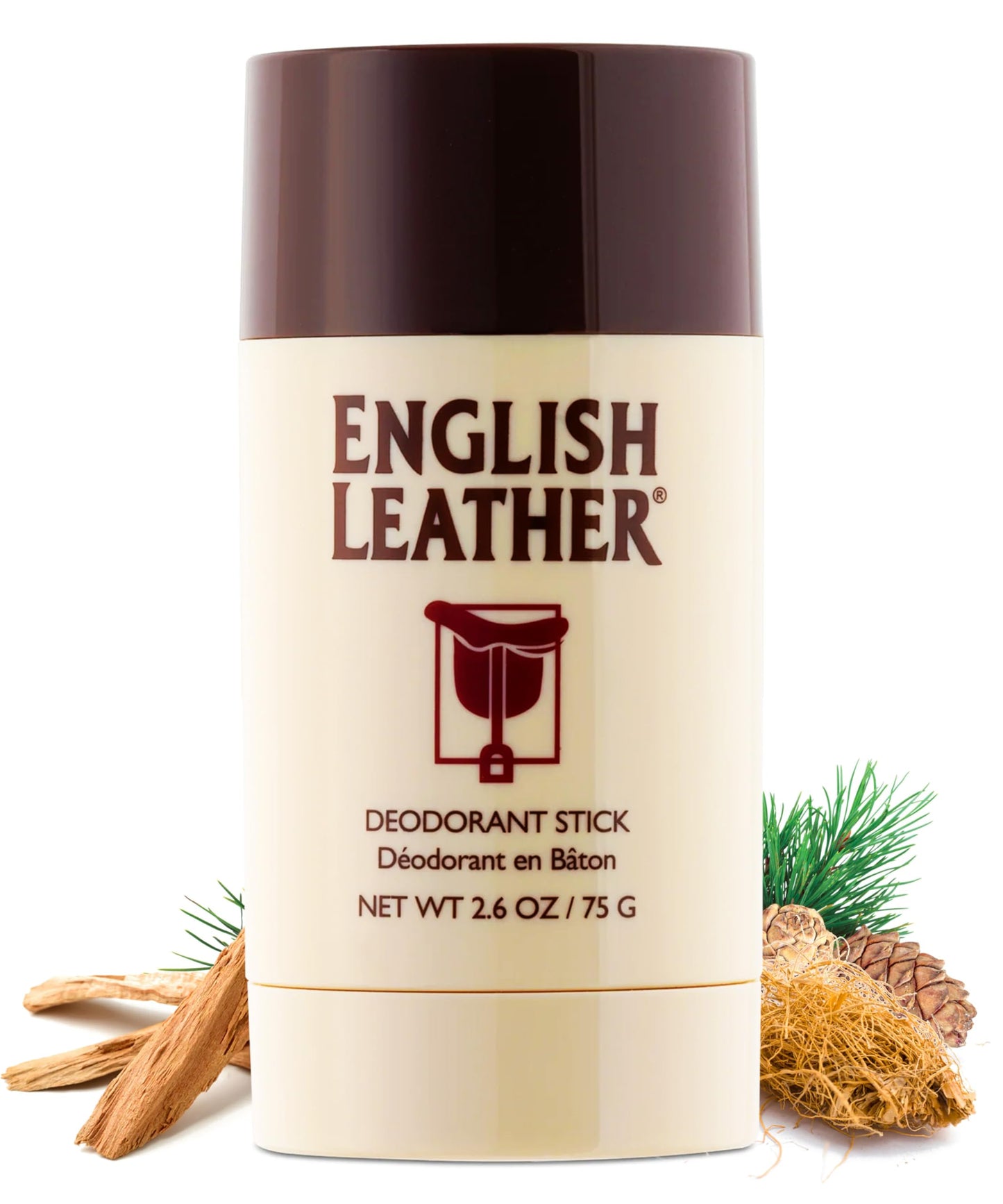 English Leather Deodorant for Men - Classic & Masculine with Long Lasting Citrus, Aromatic & Woody Scent (2.6 Oz / 75 g)