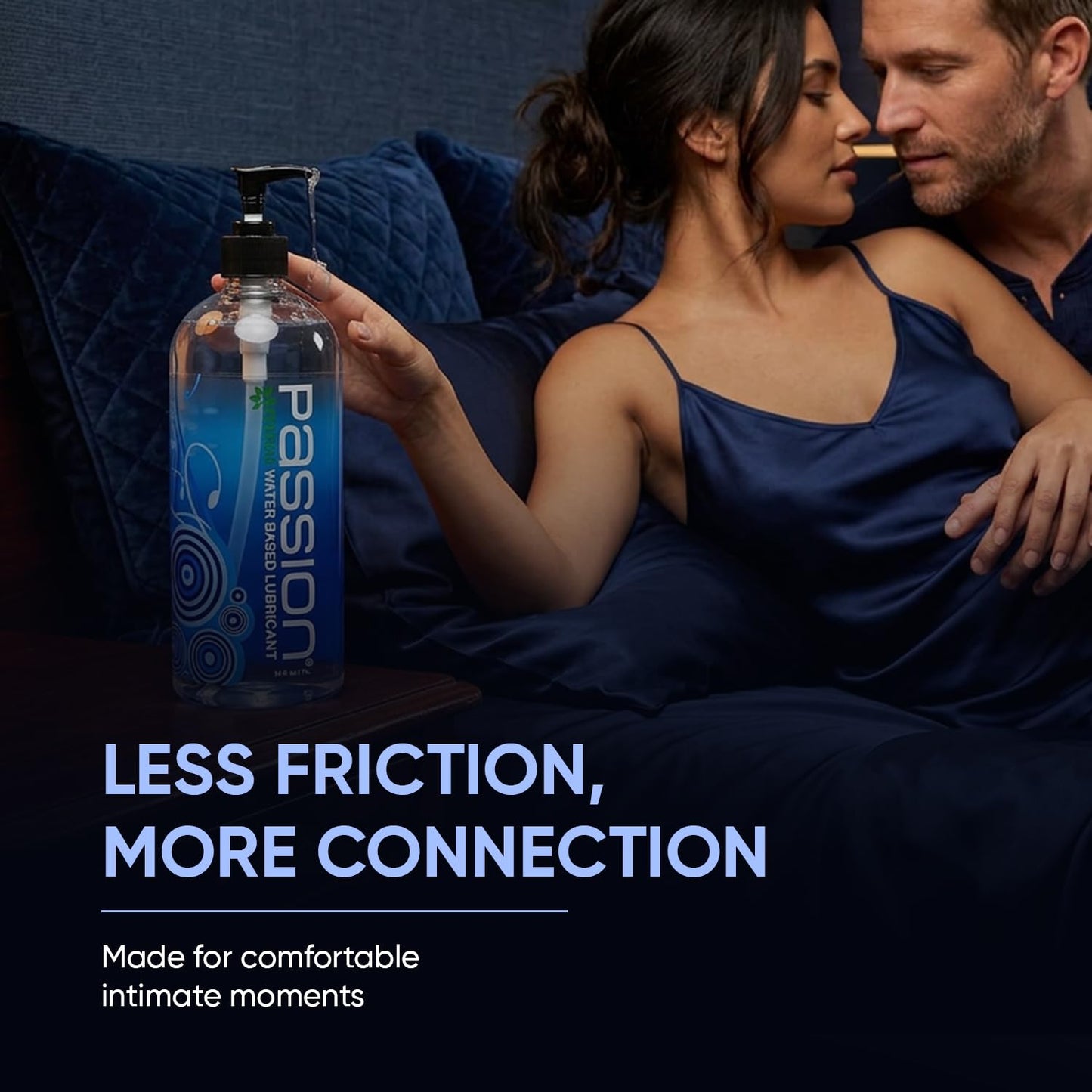 Passion Natural Water-Based Personal Lubricant Twin Pack, Premium, Non-Sticky, Easy-to-Clean Formula for Smooth, Comfortable Use - 34 Fl Oz (Pack of Two)