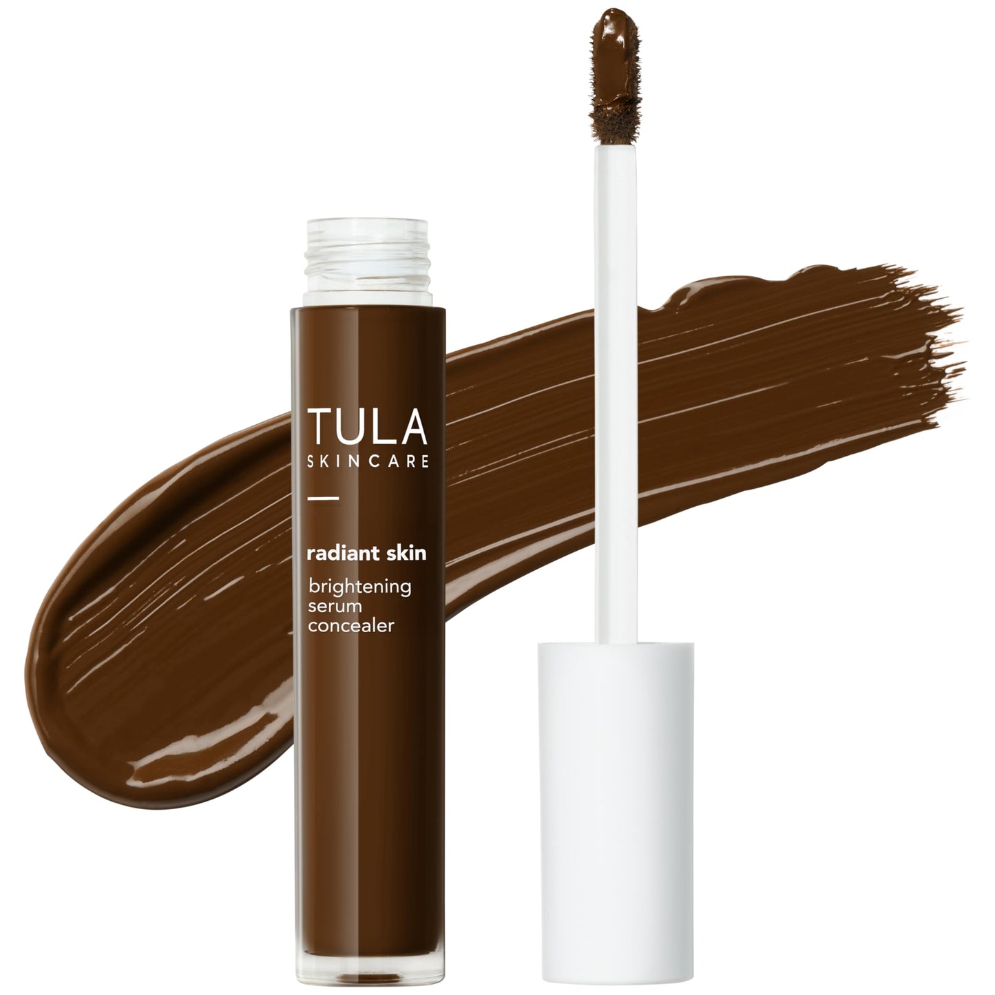 TULA Skin Care Radiant Skin Brightening Serum Concealer - Conceals Dark Circles & Discoloration, Longwearing & Crease-Resistant, Brightens the Appearance of Skin Over Time, Shade 195, 0.18 fl oz.