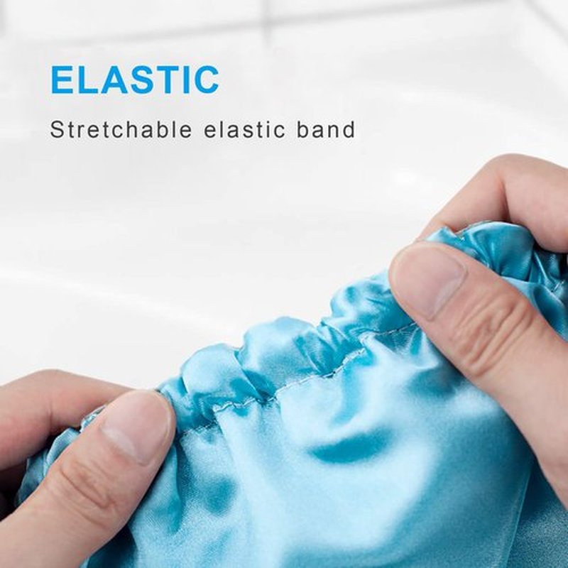 AmazerBath Shower Cap, 4-Pack Shower Caps for Women, Double Waterproof Layers Bathing Shower Hair Caps Protection EVA Shower Caps Reusable, Large Size