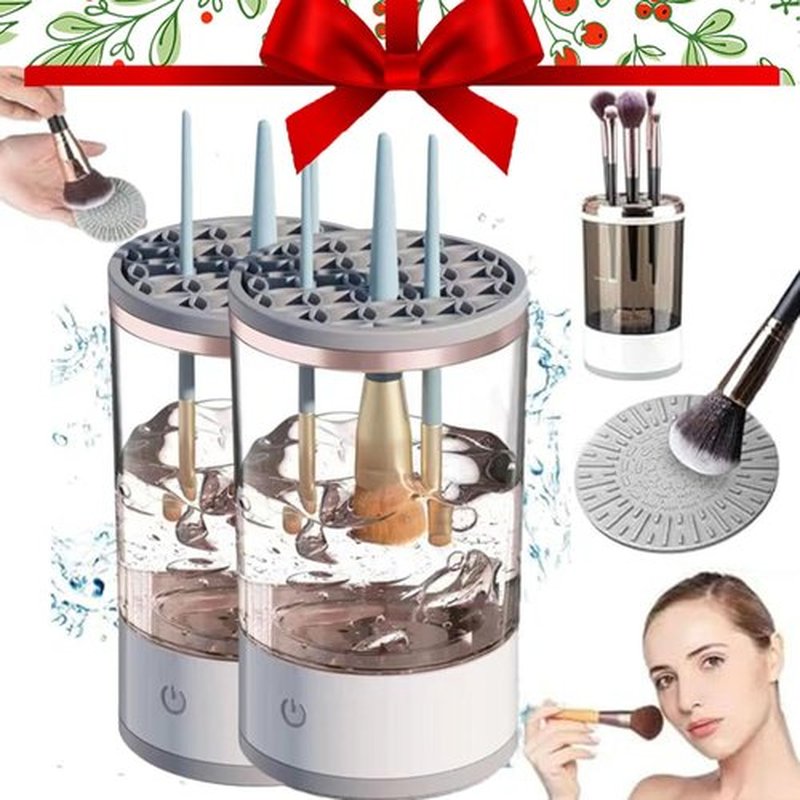 Beauty Swirl Cosmetic Brush Cleaner, The Cozy Luna Brush Cleaner, Makeup Brush Cleaner Machine, Electric Makeup Brush Cleaner, Automatic Makeup Brush Cleaner, for All Size Makeup Brush (2PCS)
