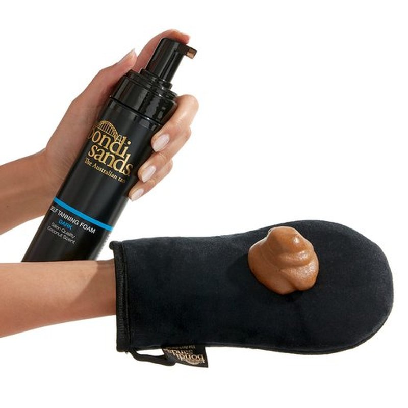 Bondi Sands Dark Self Tanning Foam Value Kit | Includes 2 Lightweight Sunless Tan Foams + 1 Application Mitt for a Flawless Finish