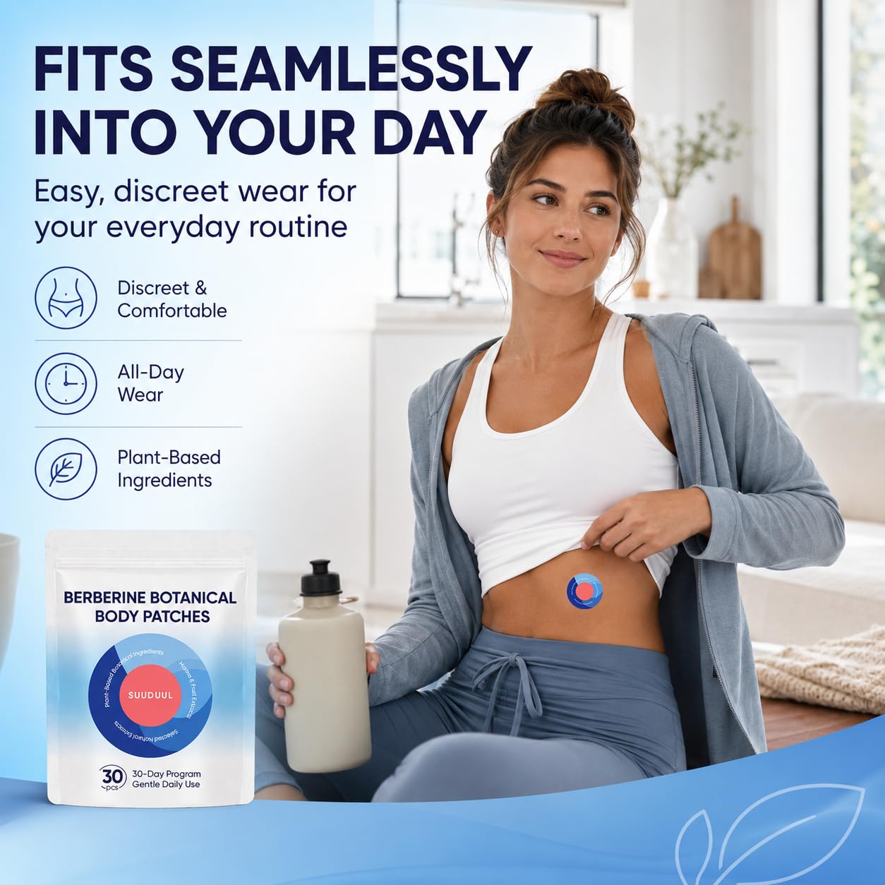 BODUNMSCA Plant-Based Body Patches, Gentle Daily Use, 60 Count (2 Packs) (2PCS)