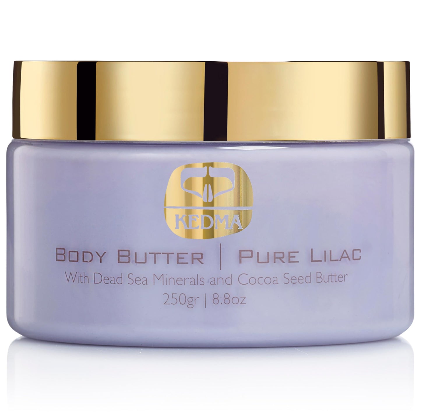 KEDMA Pure Lilac Body Butter – Nourishing Dead Sea Minerals Body Cream with Cocoa Butter, Rice Bran Oil & Vitamin E – Hydrating Moisturizer for Dry Skin - 8.8 oz