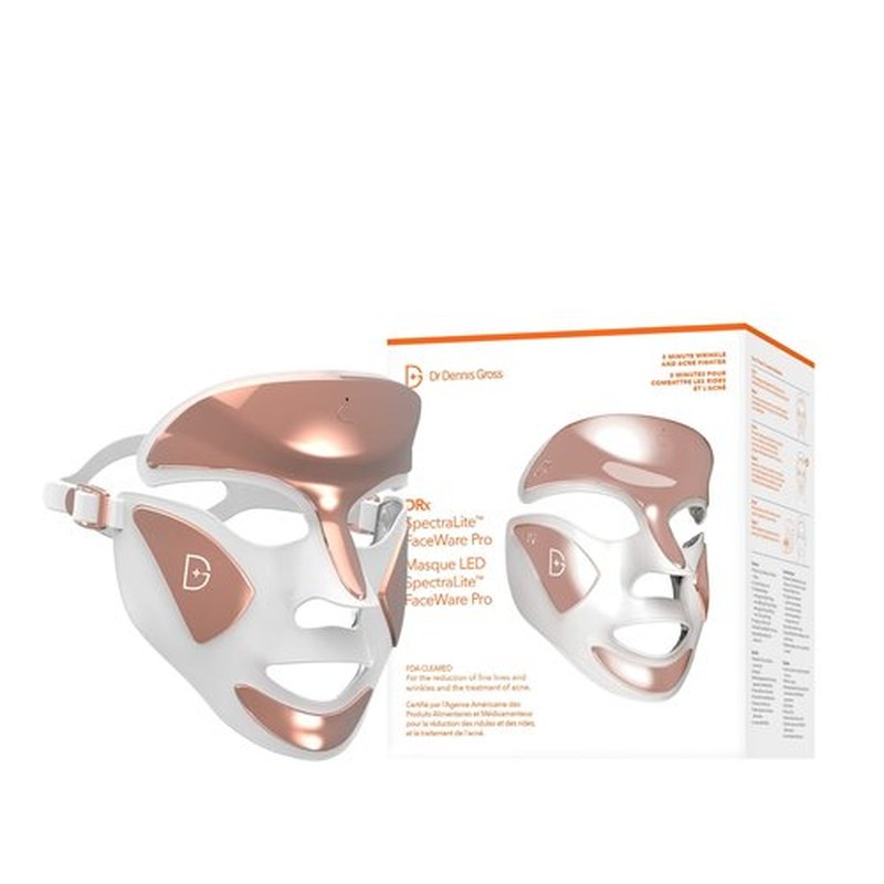 Dr Dennis Gross DRx SpectraLite Dpl FaceWare Pro: Smooths Full Face Fine Lines and Wrinkles, Firms Skin, Prevents Acne Flare-Ups, and Reduces Redness and Irritation (White)