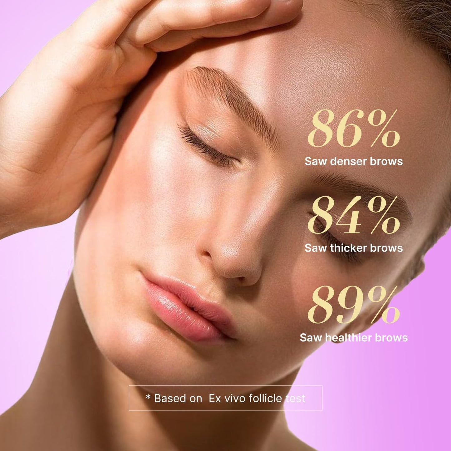VieBeauti Eyebrow Growth Serum 3mL – Brow Serum for Fuller & Thicker Looking Brows, Advanced Nourishing Formula, Vegan & Cruelty-Free, Gentle for Sensitive Skin