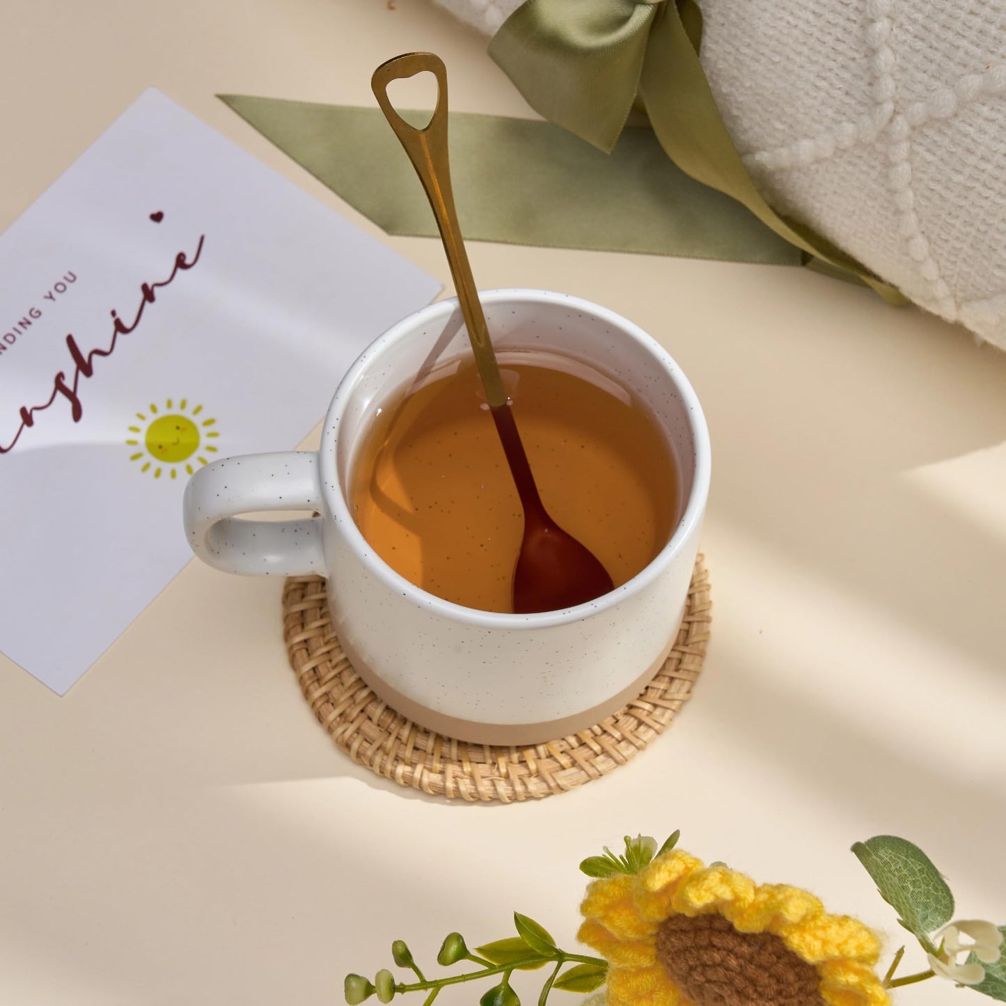 Kindre Natome Get Well Soon Gift Baskets for Women, After Surgery Recovery Care Package with Cozy Blanket & Mug, Thinking of You Feel Better Gifts, Self Care Gifts, Sunflower Sending Sunshine Box Set