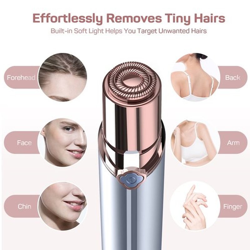 Facial Hair Removal for Women, Electric Painless Facial Hair Remover for Face, Chin, Lip with a Velvet Bag