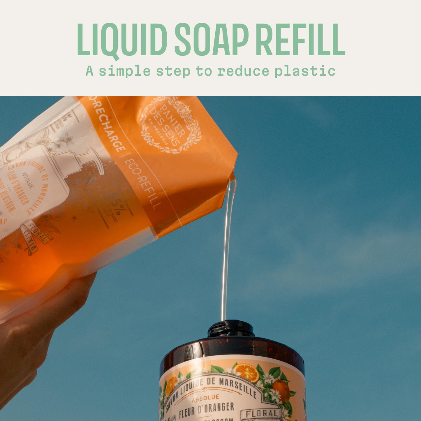 Panier des Sens Orange Blossom Liquid Hand Soap Refills, 2-Pack, 34 fl oz