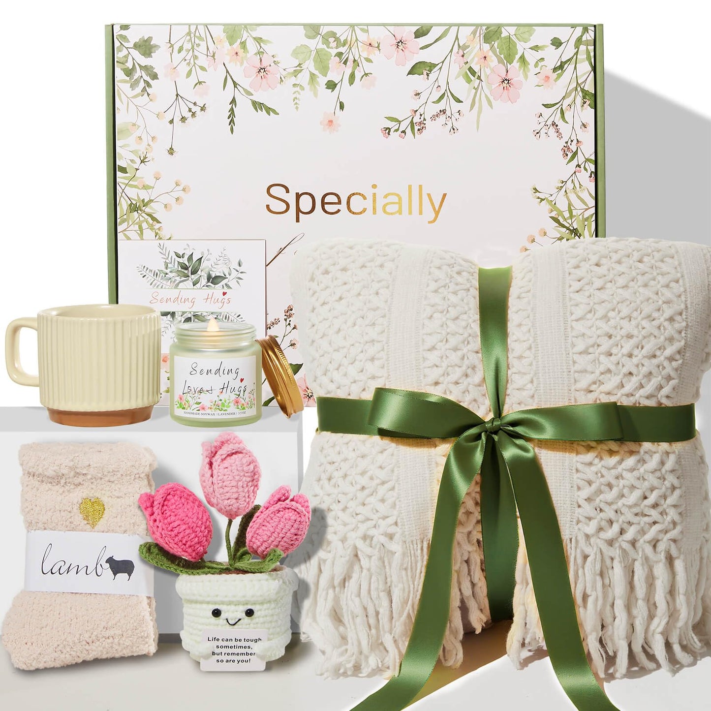 Get Well Gift for Women, after Surgery Gifts, Birthday Gifts Baskets for Women Self Care Gift, Thinking of You Relaxation Stress Care Package for Her Wife Mom Friend Sister Girlfriend