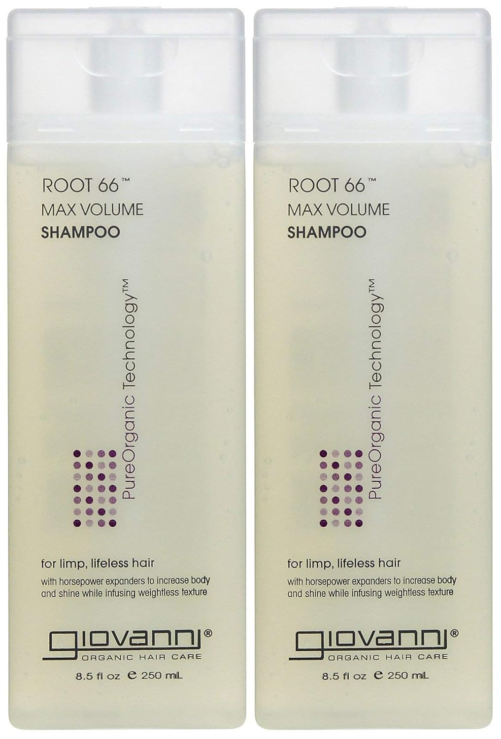 GIOVANNI Root 66 Max Volume Shampoo - For Fine Lifeless Hair, Rich in Nutrients, Volumizing Shampoo, Infused with Natural Botanical Ingredients, Helps Strengthen Hair, Color Safe - 8.5 oz (3 Pack)