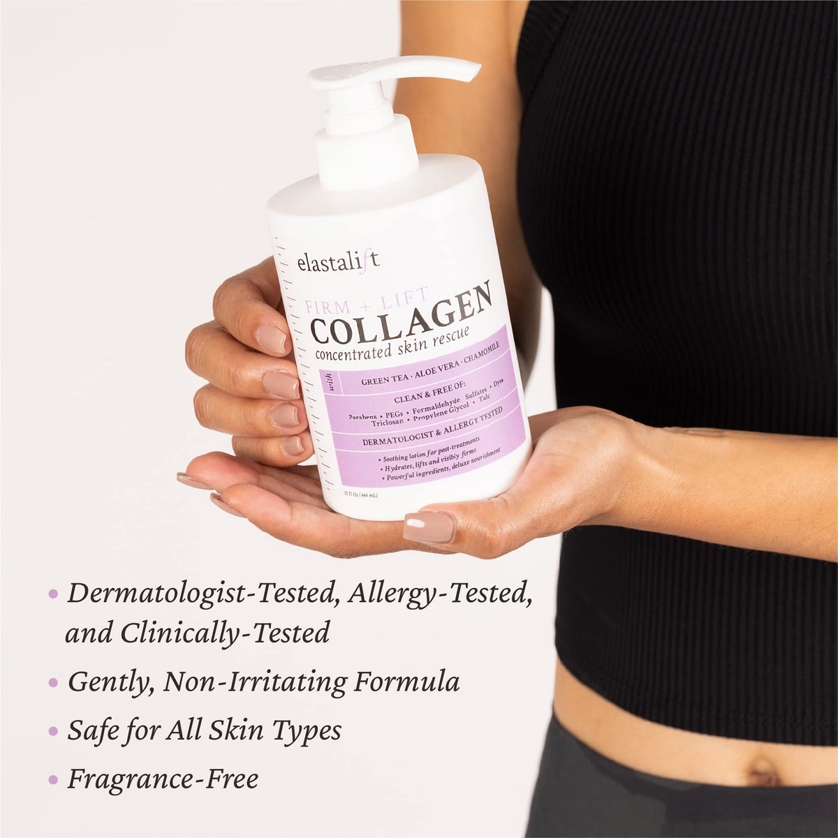 Elastalift Vitamin C Face & Body Brightening Cream Moisturizing Skin Care Lotion, Anti Aging Vitamin C Skincare Moisturizer For Body, Neck, Hands, Age Spots, Wrinkles, & Sun Damaged Skin, 15 Fl Oz