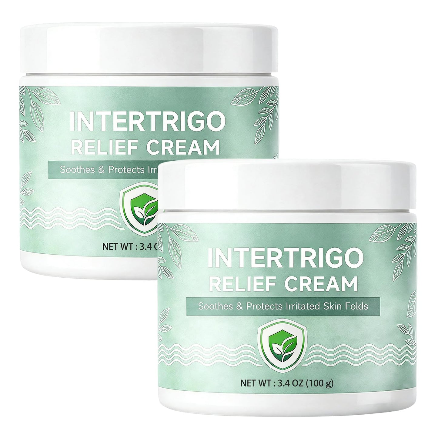 2Pcs Intertrigo Cream, Skin Fold Barrier Cream, Skin Fold Care & Chafing Support Cream, Fast-Drying Non-Greasy Formula for Friction-Prone Areas, 3.53 oz