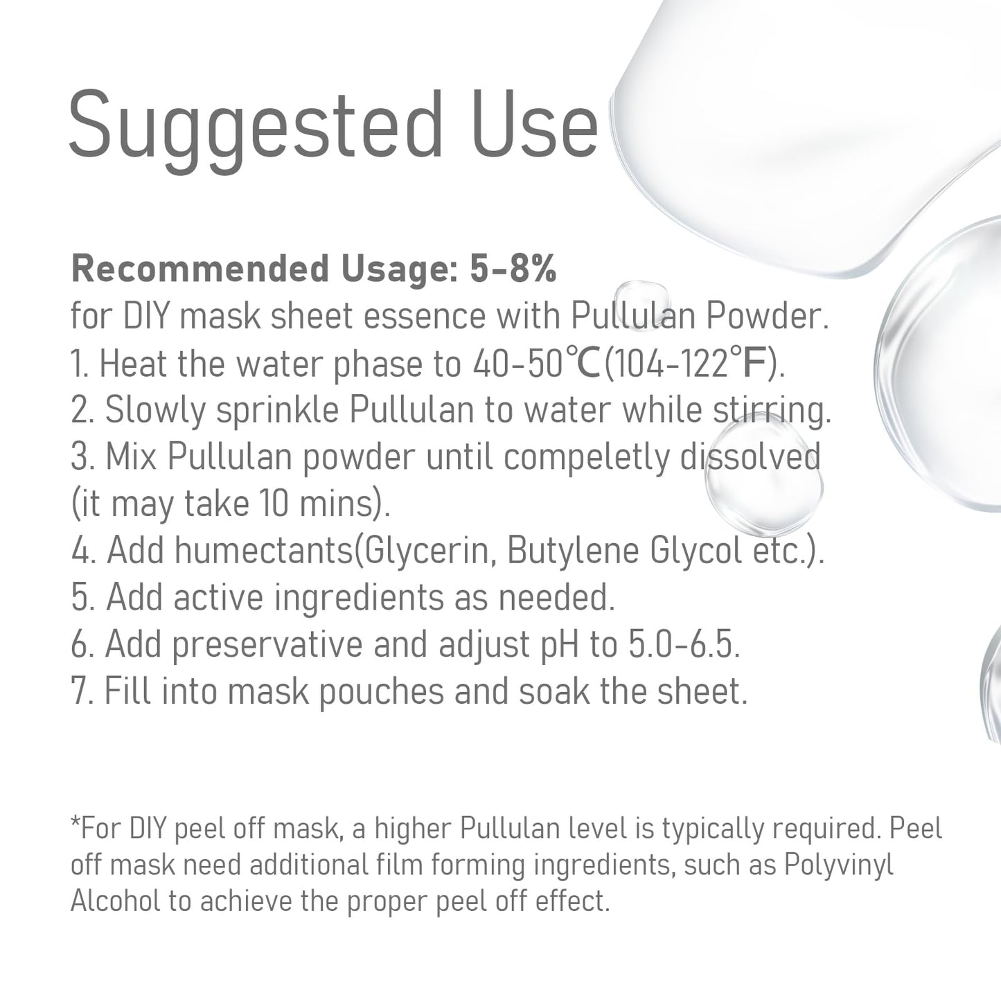 MAYKER Pure Pullulan Powder 1.76oz, High Viscosity, Cosmetic Grade Film-Forming Polymer for Gel Mask & Mask Sheet Essence Formulation