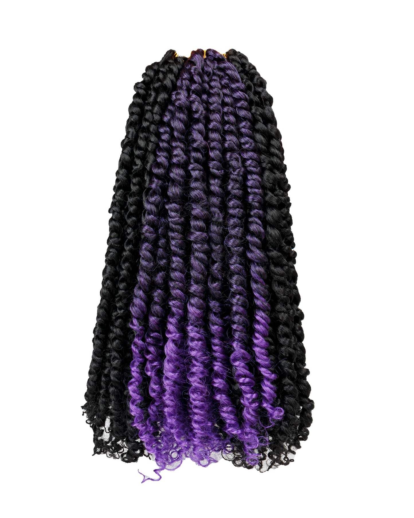 14 Inches 9 Packs Mixed Colors Combo Pack(7 packs 1B+ 2 packs T1B/Purple),Passion Twist Crochet Hair For Black Women- Pre-twisted Pre Looped Synthetic Hair Extensions(14 Inch-9 Packs,1B+TPurple)