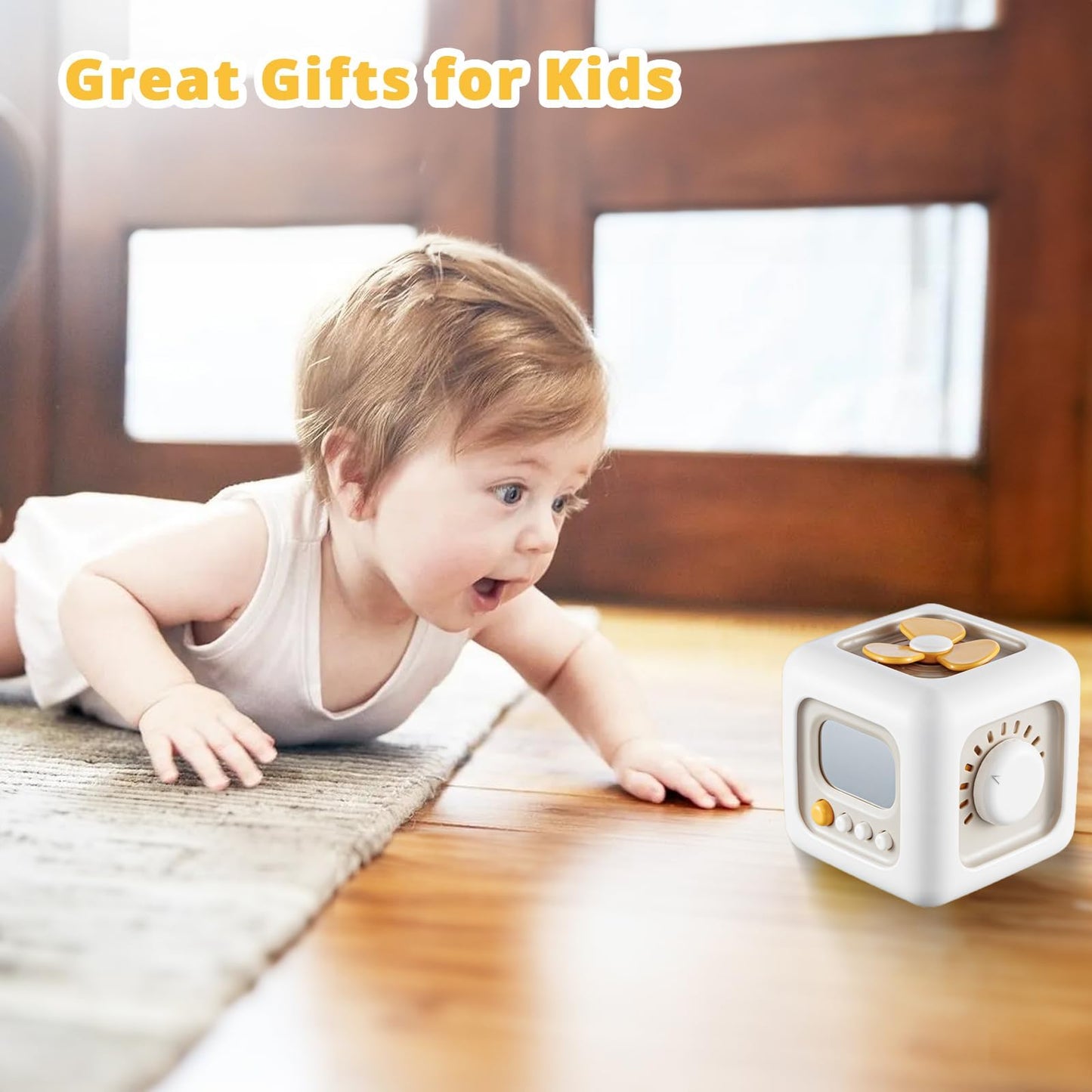 SOCBTNSO Busy Cube Toy for 1 Year Old Boy, Montessori Toys for 1+ Year Old, Travel Toys for Toddlers 1-3, Learning Fine Motor Skills| 1st Birthday Gifts 6 9 12 Months Baby