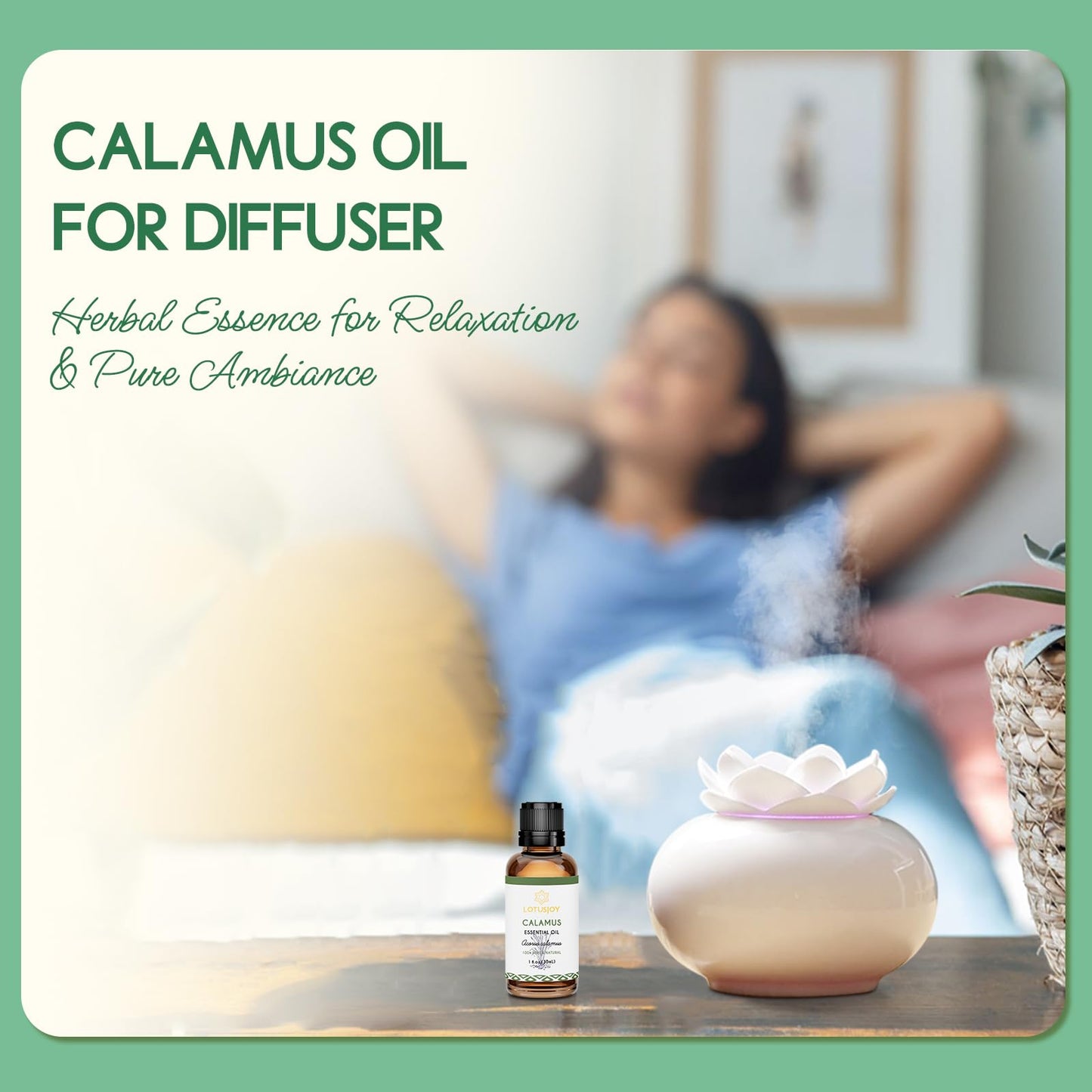LOTUSJOY Calamus Essential Oil for Skin Hair Diffuser DIY Anointing Oil- 1 Oz