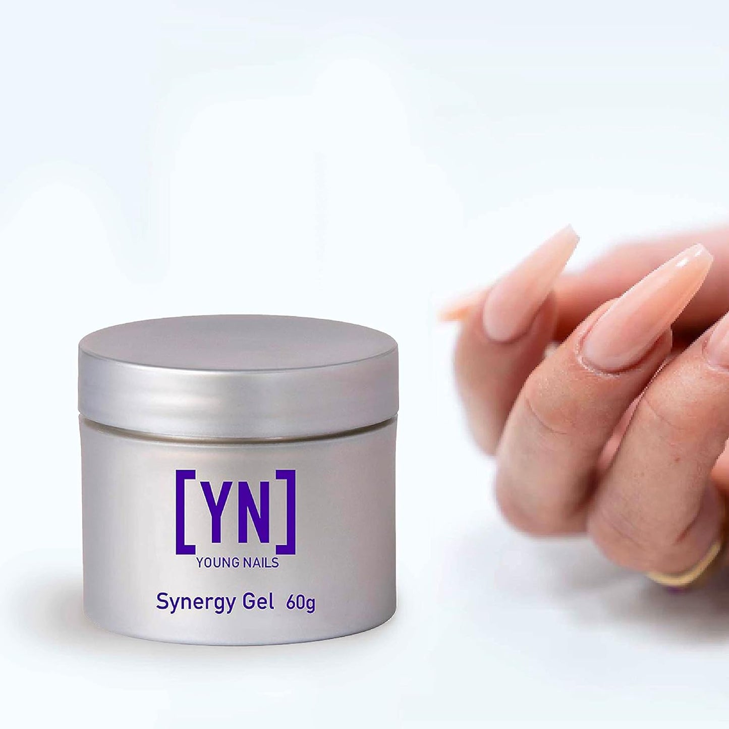 Young Nails Synergy Clear Gloss Finishing Gel - Builder Top Coat for Superior Adhesion & Strength, 15g