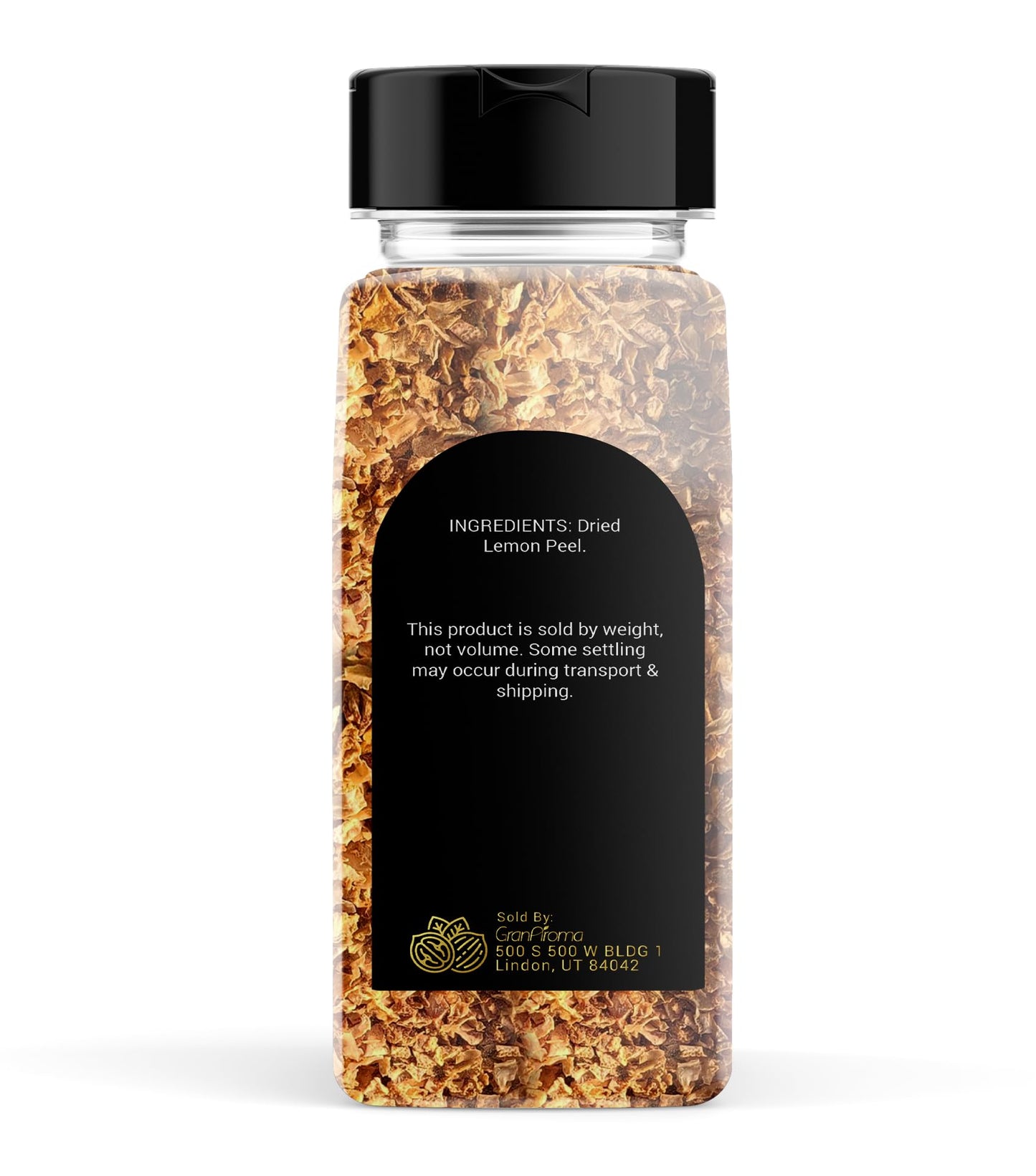 GranAroma Lemon Peel, 4 oz, Cut & Sifted, Aromatic & Fresh, Drinks