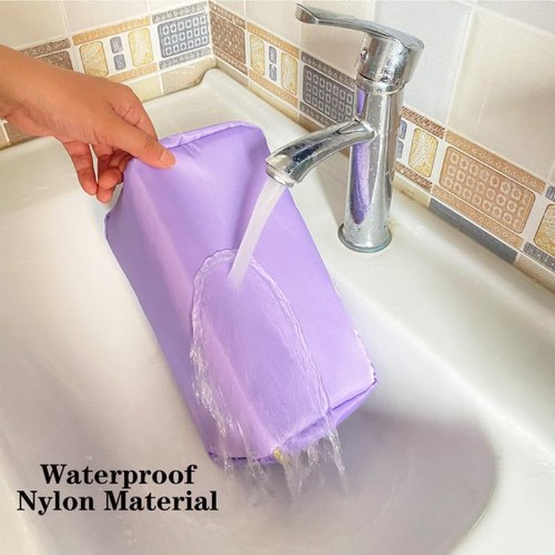Nylon Makeup Bag Purple Chenille Letter Makeup Bag Preppy Cosmetic Bag Stoney Clover Pouch Chenille Patch Bag Better Belt Bag Cosmetic Bag Varsity Letter Pouch Flat Lay Makeup Bag Stuff Toiletry Bag