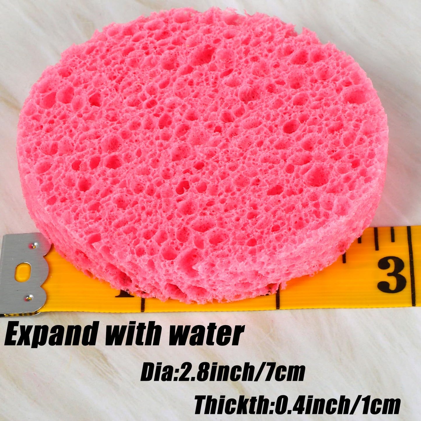 Ocim 15Pcs Compressed Facial Sponges,Face Sponge Compressed for Washing Cleansing and Exfoliating,Pink