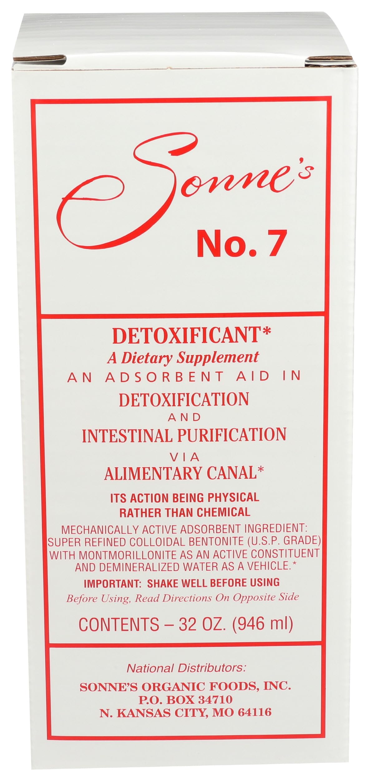 Sonnes, Bentonite Liquid No 7, 32 Ounce