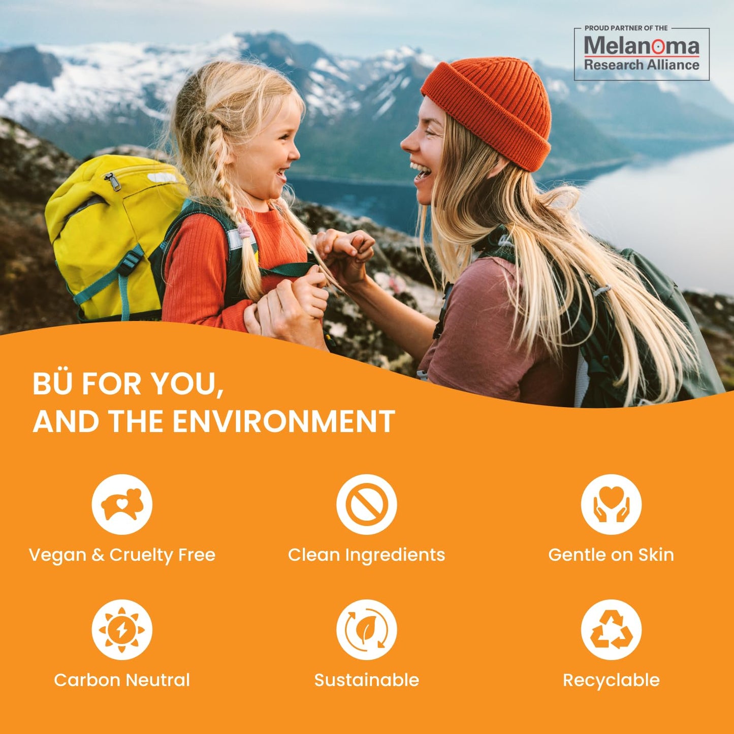 BU SPF 50 Fragrance Free Kids Sunscreen Spray for Face and Body, TSA Travel Size Sunscreen, Clear Non Aeorsol Spray, Non Greasy, Water Resistant and Oil Free, 3.3 oz and 1 oz (2-Piece Bundle)