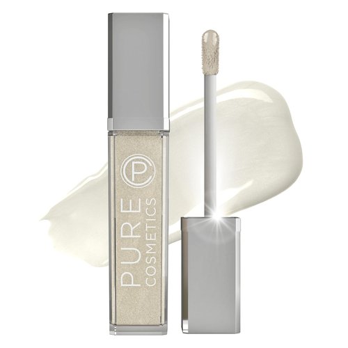 Pure Cosmetics Pure Illumination Lip Gloss - LED-lit Applicator w/Side Mirror - Non-Sticky, Moisturizing & Hydrating Lip Glosses - Soothes & Protects Dry Chapped Lips (Clear)