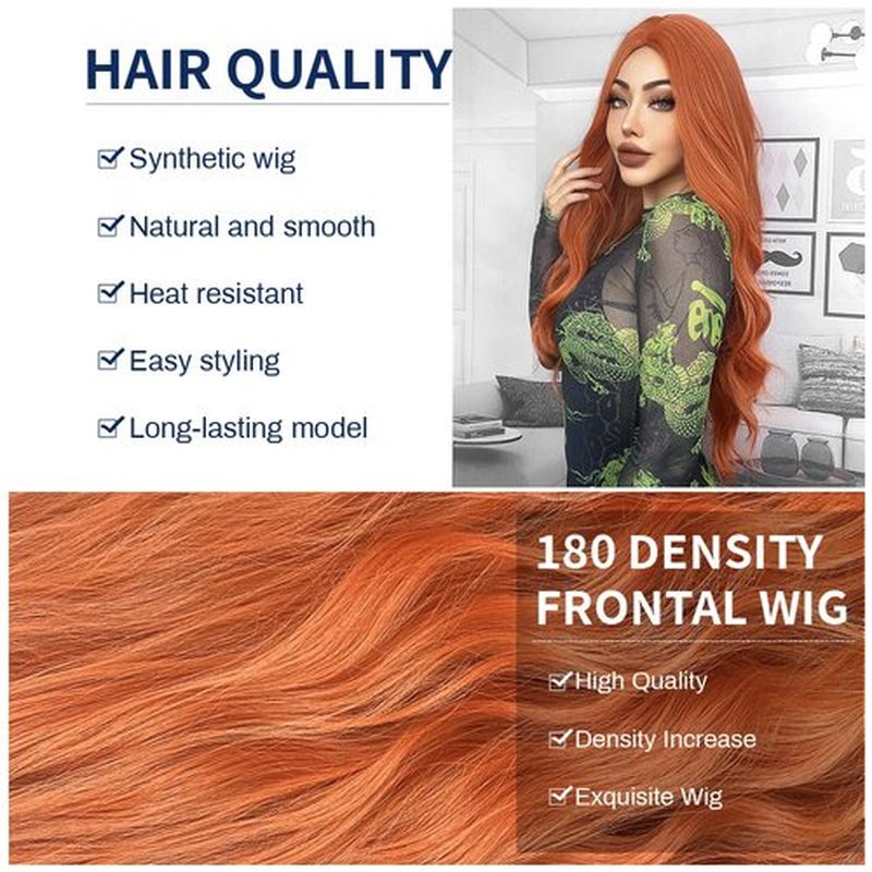 MUPUL Ombre Purple Wig Short Body Wavy Bob Wigs for Women With Bangs Shoulder Length Synthetic Cosplay Party Wig for Girls Daily Use Colorful Wigs (Ginger Body)